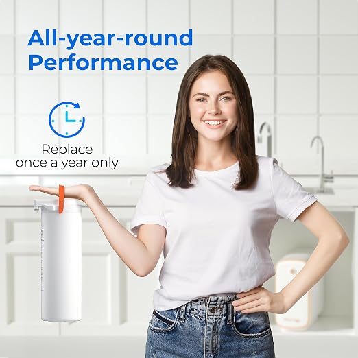 Waterdrop D4RF Filter, Replacement for D4 RO System, 1-Year Lifetime | 6-Stage Filtration, Easy and Quick Filter Replacement, Long Filter Lifespan, Under-Sink Reverse Osmosis Filter