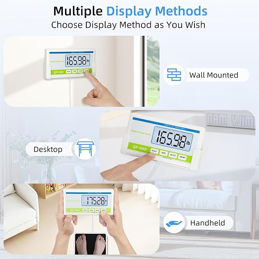 Medical Scale for Body Weight, 660lb Medical Grade Floor Scale | 13x12.6" Extra Wide Platform for Hospital & Physician, Home, Office, Gym, Include AC Adapter & Battery, kg/oz/lb Settings