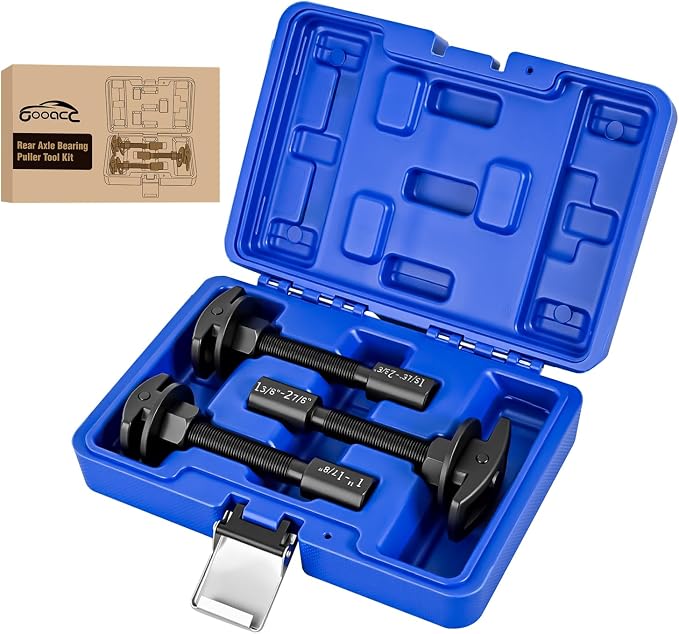 GOOACC 3PCS Rear Axle Bearing Puller Set, Axle Bearing Puller Removal Tool Kit with 3 Sizes 1" to 1-7/8", 1-5/16" to 2-3/8" & 1-3/8" to 2-7/8" Axle Wheel Bearing Removal Tools for Axles Bearings, Blue