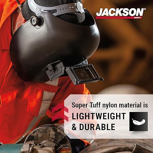 Jackson Safety PL280 Pipeline Welding Helmet - Shade 10 Flip Front Welding Hood - ANSI Z87.1 - Made in USA (Multiple Headgear Styles and Colors)