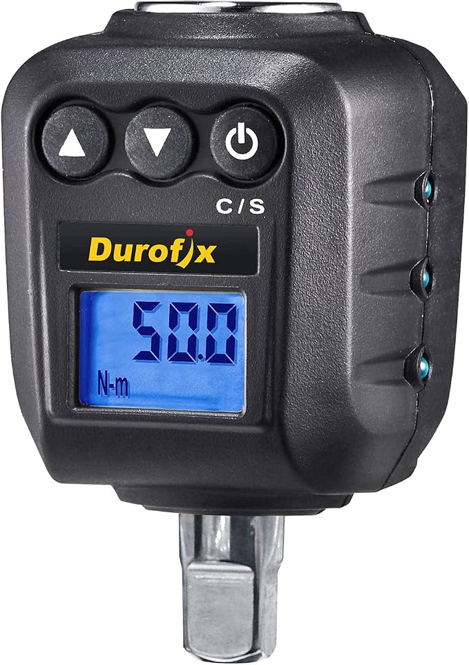 Durofix RM602-3 3/8” Digital Torque Adapter, 5.9-59 ft-lbs, Buzzer & LED Notification, ISO 6789 Certified with Calibration Certificate