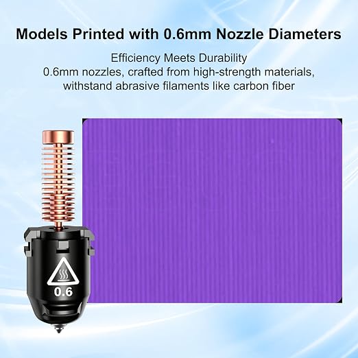 1 PK Original 0.6mm AD5M Nozzle for Flashforge AD5M/AD5M Pro, High Flow Rate for Faster Printing,Wear-Resistant for Abrasive Filaments Like Carbon Fiber,Durable & Quick-Change Design AD5M Accessories