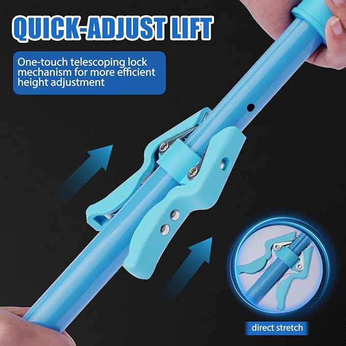 Cabinet Jacks for Installing Cabinets, 17.7"-27.9" Heavy Duty Adjustable Support Pole with 2-Way Adjust & Dual-Speed Lift, 3rd Hand System for Drywall Lift, Dust Barrier Poles & Ceiling