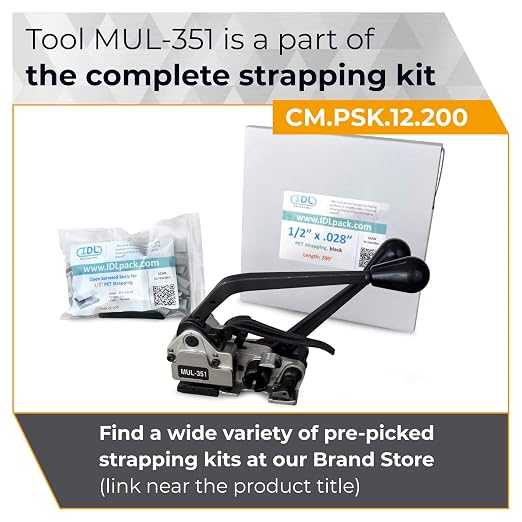 IDL Packaging Teknika MUL-351 Heavy Duty Combination Tool for PET Strapping, 1/2" Strap Width