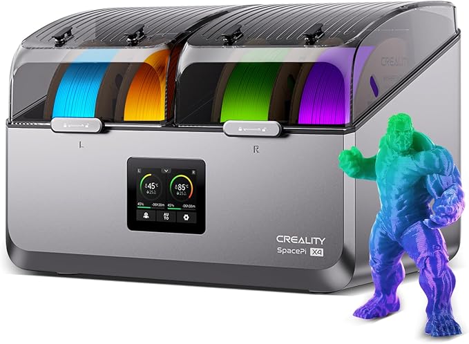 Creality Space Pi X4 Filament Dryer 4 Roll 3D Printer Dry Box with 110W PTC Heater 360° Rapid Heating LCD Touch Screen One-Key Operation PLA PETG ABS TPU Nylon Compatible