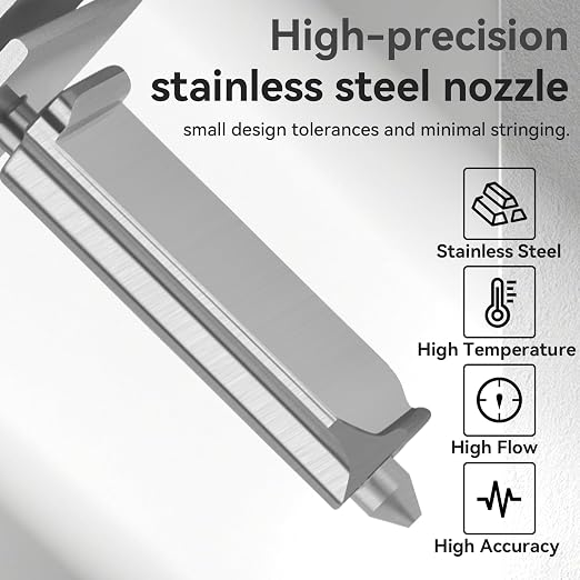 Upgrade A1/ A1 Mini/ A2L Quick-Swap Hotend 0.4mm Stainless Steel Nozzle Fast Speed&High Temp Integrated Structure Hot End with Silicone Cover Compatible with Bambu Lab A1/ A1 Mini/ A2L 3D Printers