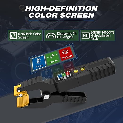 HVAC Digital Thermometer,LM55 HVAC Digital Temp Clamp for Heating and Cooling Systems,HVAC Thermometer with Real-Time Temp Measurement,Data Waveform Display,Measurement Range of -20~150℃