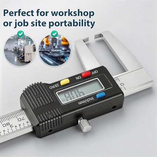 External Groove Digital Caliper 0-150mm | High-Precision Outer Groove Measuring Tool, LCD Display Stainless Steel Body, Storage Case, Smooth Sliding Track