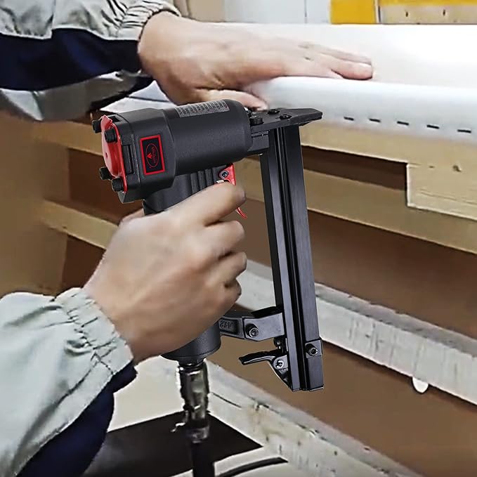 AEROPRO Tools 7116A 22 Gauge Air Stapler Pneumatic Staple Gun, 71 Series 3/8 Inch Crown 1/4-Inch to 5/8-Inch Upholstery Stapler for Upholstering, Woodworking and DIY Projects