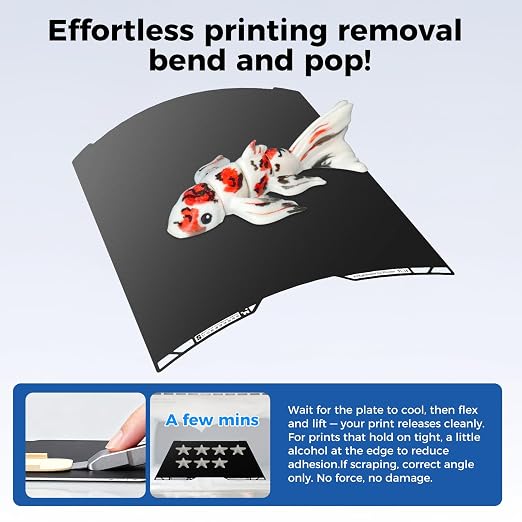 ENOMAKER Bamboo Original H2C Engineering Build Plate, Smooth Print Bed Surface, 120°C High Temp Resistant for All Filaments, Dual Sided Sheet,Long-Lasting for Bambu Lab 3D Printer Heat Bed 34.5x33.5cm
