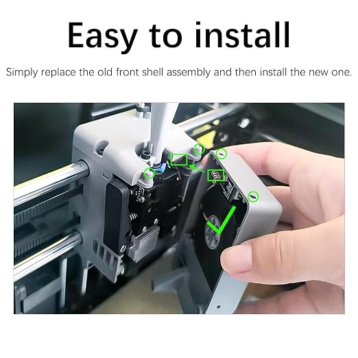 Original Ad5x Extruder Front Cover with 4010 Cooling Fan Prevents Extrusion Failure for Flashforge AD5X Hotend Cover High‑Temp Resistant Material,Toolhead Front Cover for Flashforge AD5X Accessories