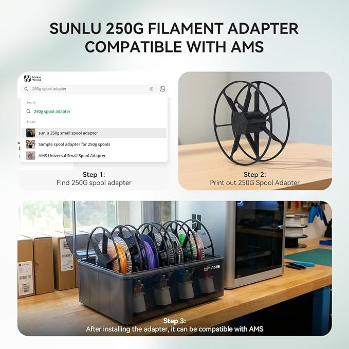 SUNLU ABS Filament 1.75mm,8 Colors,250g*8 | 3D Printer Filament,Highly Resistant Durable,Heat Resistance,Excellent Toughness,For 99% FDM 3D Printers.