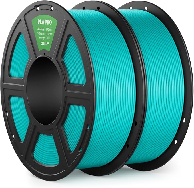 PLA PRO Filament 1.75mm, Stronger Toughness 3D Printer Filament 2KG, PLA Filament Dimensional Accuracy +/- 0.02 mm, Neatly Wound, Fits Most FDM 3D Printer, Turquiose