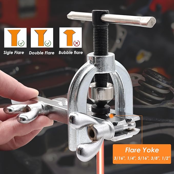 25 ft 3/16inch Zinc Coated Alloy Brake Line Kit(Includes 24 Fittings and 4 Unions) with Tube Bender and Double & Single Flaring Tool Kit