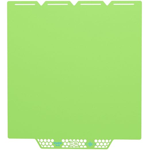 BIQU CryoGrip Pro Glacier Build Plate for Snap-Maker U1 3D Printer, Low Temperature Printing, Double-Sided Spring Steel Sheet, 276X301mm, Green