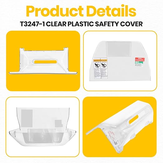 Clear Plastic Safety Cover for Biro Tenderizers Pro 9 & Sir Steak, Replace for T3247-1, TA3096M-2, Durable Transparent Plastic, Easy Installation