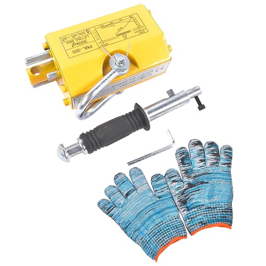 Permanent Magnetic Lifter Lifting Magnet 660 lbs/300 kg with Strong Neodymium Magnets for Hoist
