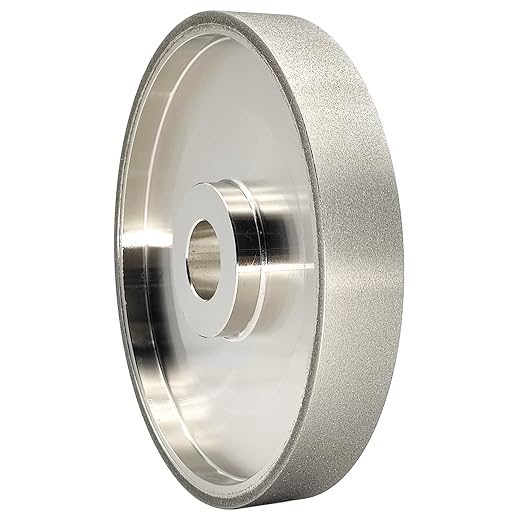 CBN Grinding Wheel 6" Dia x 1" Wide, 1 inch Arbor, Sharpen High Speed Steel Cutting Tools, Diamond Grinding Wheel Grit #320
