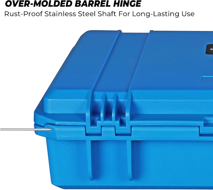 IP67 Waterproof Protective Hard Case with Custom Foam Insert, 18", Blue | For Technicians, Photographers And Field Work; Fits Tools, Cameras, Drones, Audio Gear, Electronics And Test Instruments