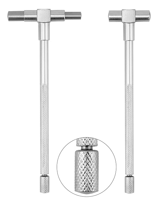 QWORK Stainless Steel Telescoping Bore Gauge Set - 1/8" to 1/2" Range and T Bore Hole Gauge Telescopic Gauge 6 Pcs 5/16" to 6"