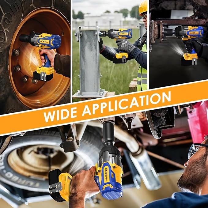Cordless Impact Wrench 3/4" for DEWALT 20V Battery | High Torque 1850FT-LBS Brushless Impact Driver, Auto-Stop Reverse, Variable Speed, Heavy Duty Impact Gun (Bare Tool)