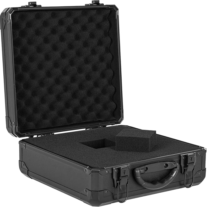 Protective Hard Case Shockproof Water-resistant with Customized DIY Foam Insert fit for Camera, Laptops, etc, 12.2 X 12.2 X 4.5-Inch