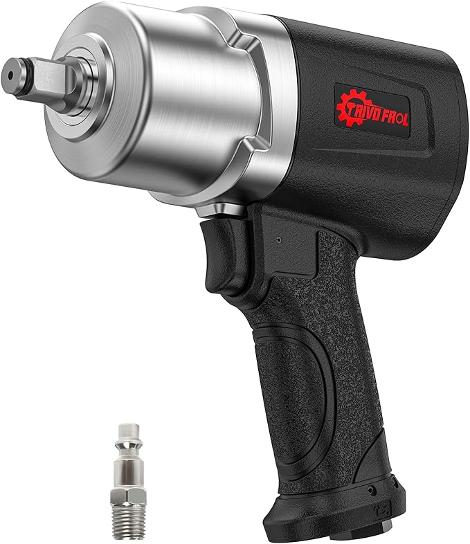 Trivd Frol Air Impact Wrench 1/2" - 1/2 Inch Impact Gun 1/2 Drive, 1500Ft-lbs, 8000RPM High Torque Impact Wrench, Weight 4.74 lb, 1/2 Air Impact Gun for Auto Repair, Tire Shop