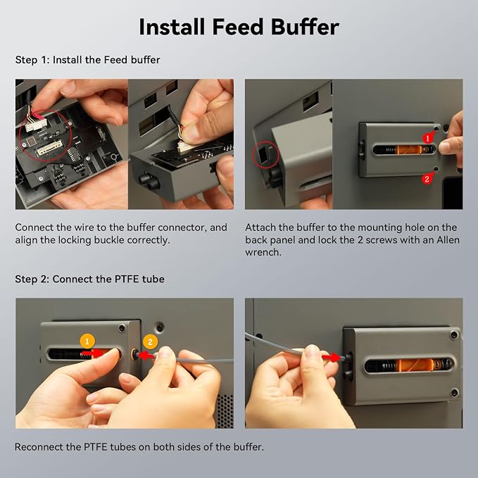 Original Bamboo P2S Feed Buffer, Replacement Filament Buffer, Reduces Tension Fluctuations for Smooth Feeding，Only Compatible with the Bambu Lab P2S 3D Printer
