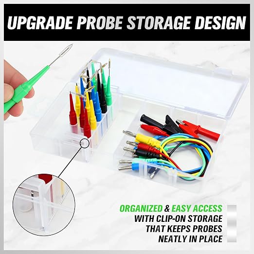 SWANLAKE 22-Piece Back Probe Kit, Multimeter Back Probe Pins with Test Leads and Alligator Clips, Automotive Electrical Circuit Diagnostic Tool Set for Car Repair