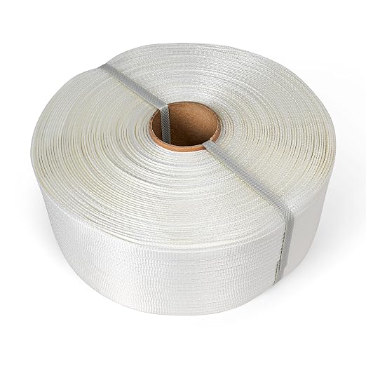 ESK Packaging® Woven Poly Cord Strapping - 3/4" x 1640 Foot x 1830lbs Break Strength – Heavy Duty, Weather-Resistant Flat Rope – 1 Roll