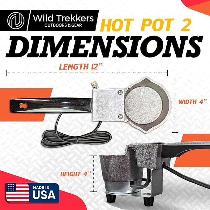 Do It Hot Pot 2 | Electric Lead Melting Pot | Melts Lead Ingots Quickly | 4 Pound Capacity | Melting Pot for Fishing Weight Molds & Bullet Casting Molds | Made in The USA