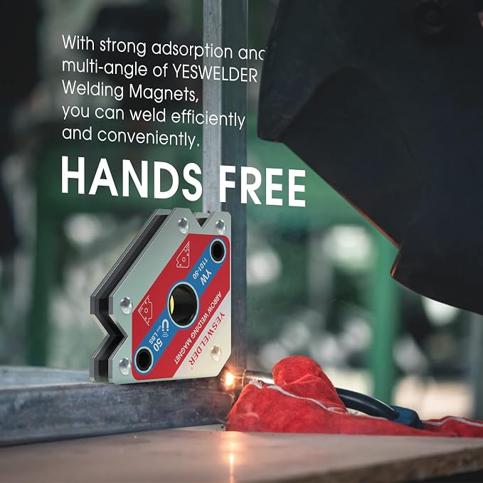 YESWELDER 25 LB & 50LB Welding Magnet-4 Pieces of Magnetic Welding Holder 25 LBS /50 LBs Holding Power & Switchable Arrow Welding Magnet 66-110LBs On/Off Switch Arrow Magnetic Welding Holder
