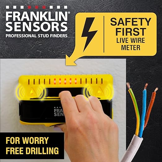 Franklin Sensors ProSensor M150/X990 Stud Finder with Live Wire Detection and 9-Sensors, Wood & Metal Stud Detector/Wall Scanner, Made in The USA