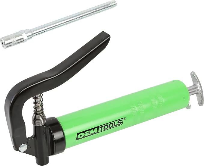 OEMTOOLS 87207 Mini Pistol Grip Grease Gun, Mini Grease Guns, Aluminum Grease Gun, Small Grease Gun, Maximum PSI of 2,900, Green