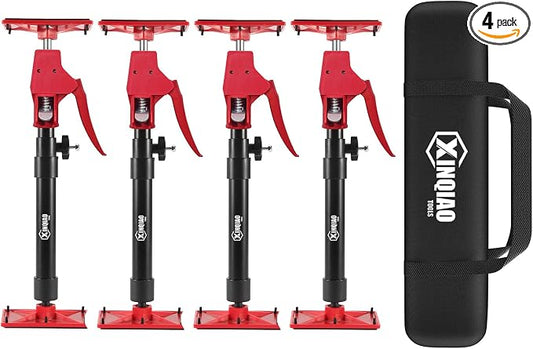 XINQIAO Cabinet Jacks for Installing Cabinets, Light Duty Third Hand Tools Adjustable Support Pole from 15.7 in to 27.6 in, 4 PCS