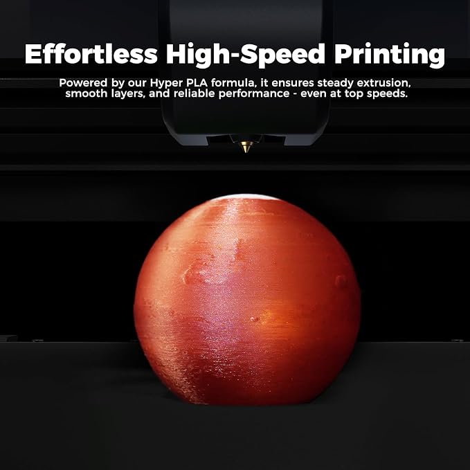 Creality Hyper PLA Galaxy Filament 1.75mm 1KG, Starry Sparkle PLA 3D Printer Filament with RFID, Designed for High Speed 30-600mm/s, Cosmic Shine for Artistic and Decorative Prints (Stardust Purple)