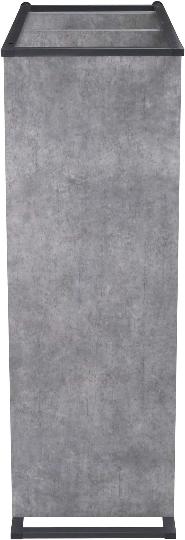 Household Essentials Slate Concrete & Iron Three-Tier Bookshelf