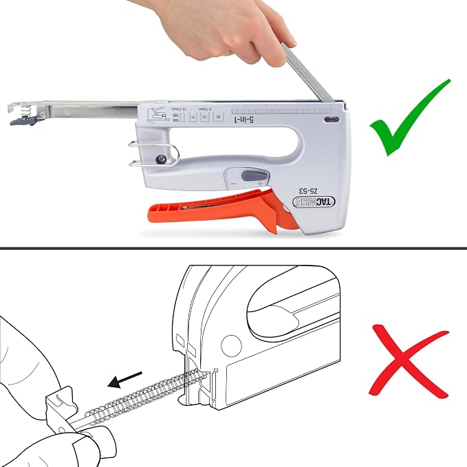 Tacwise 1748 Heavy Duty 5-in-1 Metal Staple/Nail Gun, Z5-53 Manual Stapler and Brad Nailer Compatible with Type 71, 13 and 53 (JT21) Staples, with 18G Nails and 180 Series Headless Pins