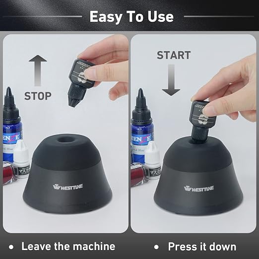 Lab Mini Vortex Mixer 4000rpm High-Speed Paint Shaker & Paint Mixer for Acrylic Paints, Gel Polish, Tattoo Ink, Eyelash Adhesives, Test Tubes & Microtubes | Touch Function Vortexer, Black