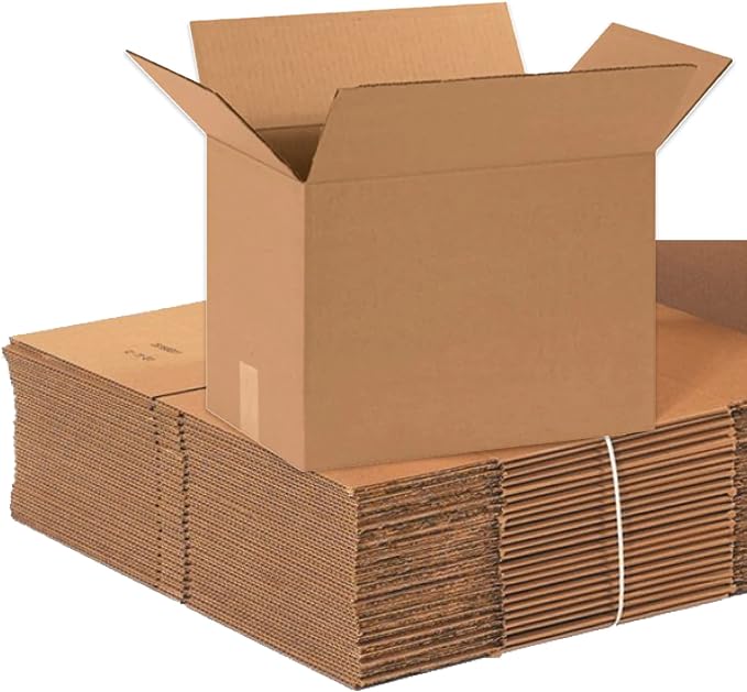 BOX USA 151014 Corrugated Cardboard Box 15" L x 10" W x 14" H, Kraft, For Shipping, Packing and Moving (Pack of 25)