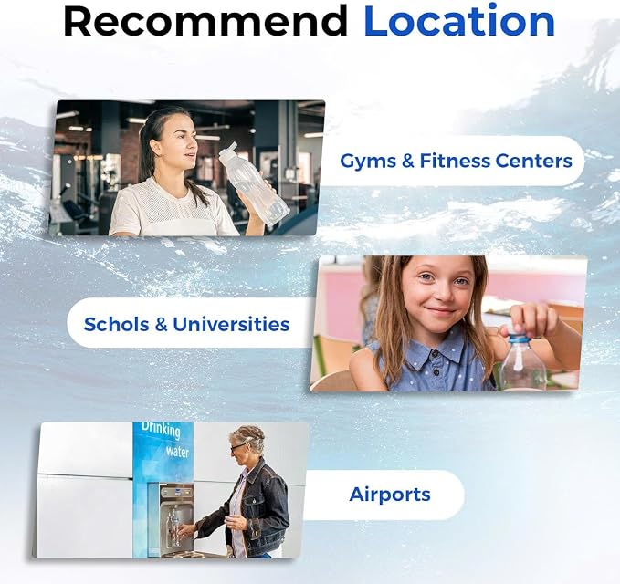 Water Filter Replacement Compatible With Elkay 51600C EWF6000 Bottle Filling Stations, 6000 Gallons/12 Months (No Chip - 4 Pack)