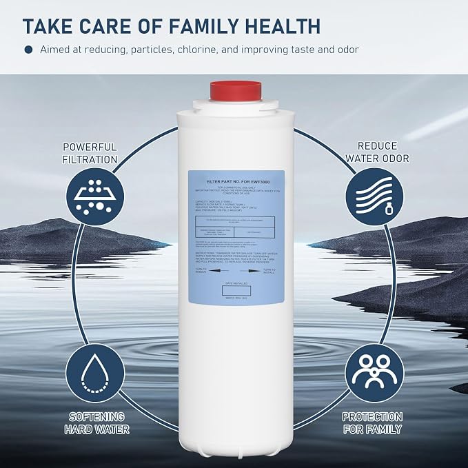 51300C Water Replacement Filter Compatible with Elkay 51300C EWF3000, and Ezh20 Bottle Filling Station, 3000 Gallon Water Filter Replacement for ERF750, 51299C, 55898C (No Chip) 1 Pack