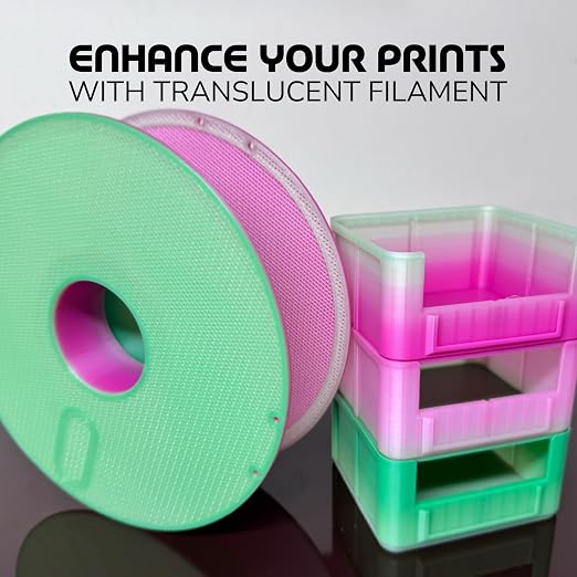 Polymaker Panchroma PLA Filament 1kg, Gradient 3D Printing Filament 1.75mm | Crystal Tourmaline, Neatly Wound PLA for Easy Print & Smooth Feeding. Compatible with Bambu Lab & Most 3D Printers