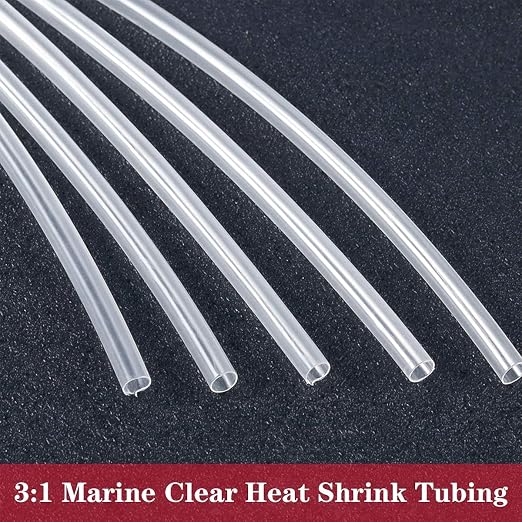 Diameter 1.5" Dual Wall Clear Heat Shrink Tubing 3:1, 4Ft Long Electrical Shrink Tube for Wires,Marine Grade Shrink Tube with Adhesive Lined Waterproof