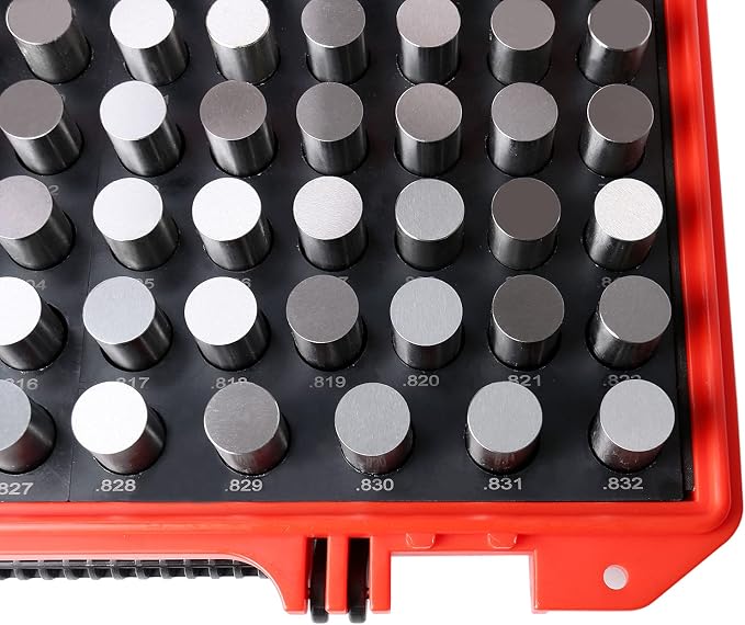 Accusize Industrial Tools 82 Pc 0.751'' To 0.832'' plus Pin Gauge Set, Class Zz, 2'' Overall Length, P5(+) | 82 Pc, Class ZZ, Plus Tolerance, 2" OAL, Steel, Electro-Etched Sizes