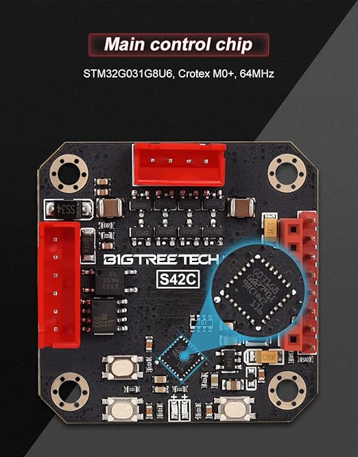 BIGTREETECH S42C V1.1 High Speed Closed Loop Driver Control Board 42 Stepper Motor Prevent Multi-Step and Losing Steps with Low Heat Generation for 3D Printer (S42C V1.1+Metal Protective Cover+Motor)