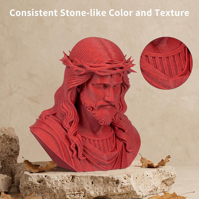 iSANMATE 3D Printer Filament ASA Marble Red Granite, UV & Weather Resistant ASA Filament Perfect for Outdoor Functional Parts, for Bambu Lab 3D Printers,AMS,AMSLite, 1kg Spool (2.2lbs)