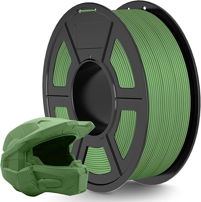 TECBEARS Olive Green Matte PLA Filament for High Speed 50-600mm/s Printing | 1KG PLA, Smooth Extrusion, Tangle Free, Vacuum Sealed, 1.75MM Filament ±0.02mm Accuracy Compatible with Most FDM Printers