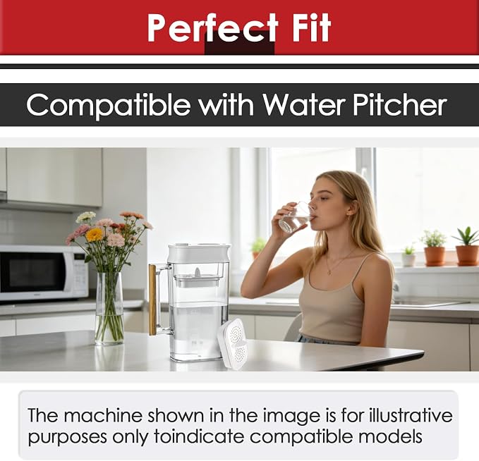12 Pcs NFP-100 Filter Compatible with Nakii Water Pitcher Dispenser Systems | Reduction of Chlorine, PFOA/PFOS, Odor, Lasts for 3 Months or 150 Gallons