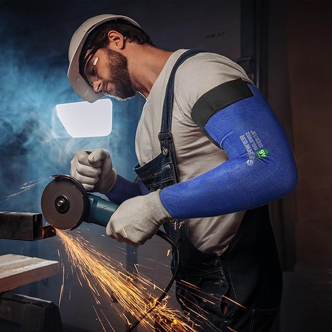 Schwer AIR-SKIN ANSI A6 Cut Resistant Arm Sleeves for Men & Women S902, Non-PFAS Arm Protectors for High Risk Work, UPF50+ UV Protection Cooling Gardening Sleeves for Farming, Lightweight, Breathable